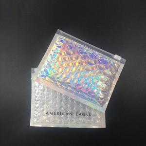 Custom Christmas Gifts Glossi Cosmetic Zipper Bubble Bag in Cosmetic/beauty/skin Care Slider Zipper Lock Bag Shipping Bag