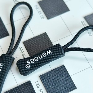 TPU Zipper Pull Custom Logo Transparent Durable Flexible Oil Resistant Nickel-Free Luggage Bags Apparel Outdoor Jackets Workwear