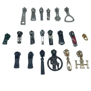 Custom OEM Metal Zipper Pull Custom Logo Slider Brand Logo Bag Zipper Puller Custom Metal Zipper