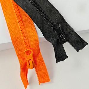 High Quality Custom Length Single Slider Resin Zipper Auto Lock Open-End Sustainable Available Various Colors for Bags Garments