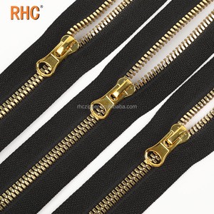 RHC Custom 5# Gold Resin Zipper Fashion Style for Vislon Open-End Teeth Used for Bags & Down Jackets Zipper Style Corn Teeth