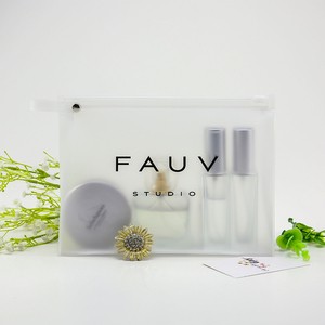 Zip Lock Frosted Plastic Slider PVC Zipper Packing Bag Swimwear Cosmetic Bag for Underwear Clothing