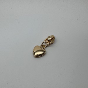 Elegant Heart Shape Metal Gold Zip Slider Puller for Handbags Bag Making Accessories-Zipper Puller (without Slider)