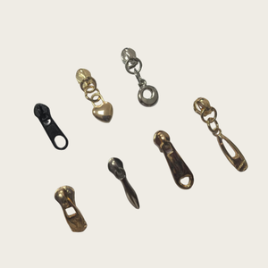 Factory Custom Gold Plated Metal Zip Head Puller Zinc Alloy Aluminum Zipper Slider for Handmade Purses Luxury Handbags Garment