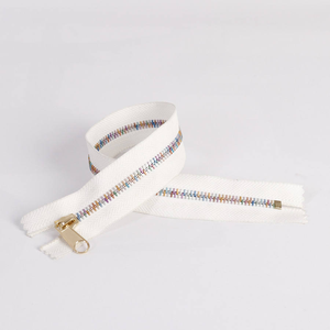 Wholesale High Quality Custom Open-End Metal Trousers Zippers Nickel-Free Auto Lock Slider Copper Material Gold #5 Zipper for