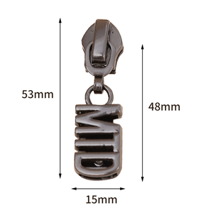 Hengda Factory Customizable Zinc Alloy Auto Lock Zipper Slider Puller for Fashionable Handbags 10 Word Limit