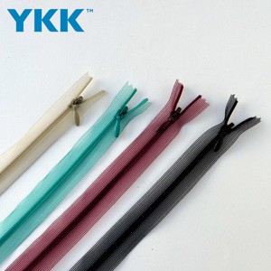 For YKK #2 Invisible Nylon Conceal Zipper 600 Colors Closed-End for Wedding Dresses Ball Gowns Bags Home Textiles