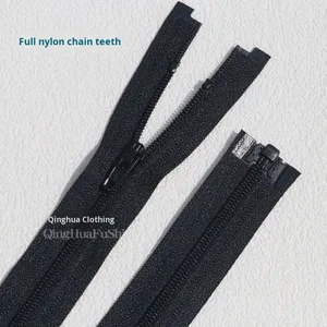 For YKK No. 3 Open-End Nylon Zipper Single-Open Plastic Placket for Clothing Apparel in Stock for Quick Delivery