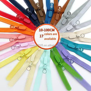 No. 5 Resin Zipper Colorful Open-tail Rubber-toothed Pocket Clothing Zipper