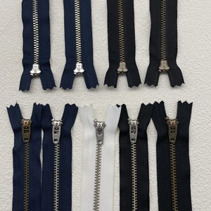 YKK3 No. 4 Brass Metal Closed-end Jeans Zipper with Auto Lock Slider for Garments