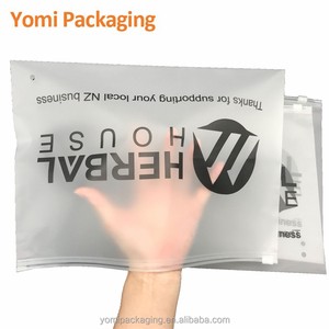 Custom logo Slider Reusable Transparent Garment clear Plastic PE Frosted Ziplock Bags for Clothes Packaging