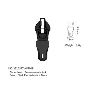 Custom Logo Zinc Alloy Zipper Slider Semi-Lock Nylon Material Supply Customers