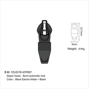 Custom Logo Zinc Alloy Zipper Slider Semi-Lock Nylon Material Supply Customers