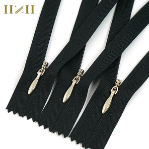 Black #3 Invisible Nylon Cloth Zipper for Dresses Skirts Half Skirts Trousers