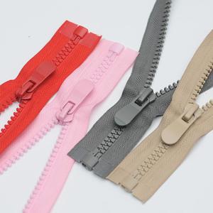 Cross-border Wholesale Double Zipper Heavy Duty 8# Opening Dual Purpose Resin Zipper Tape Down Jacket Zipper With Slider