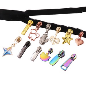 Custom Logo Zinc Alloy Metal Zipper Pull Creative Pattern Design Zipper Slider For Jacket Handbag