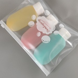 Custom Logo Printing PVC Zip Lock Frosted Plastic Bags With Slider Zipper