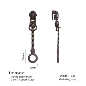 Customizable Zipper Bag Garment Clothing Accessories Durable Silicone String Puller Made of Plastic TPU PVC