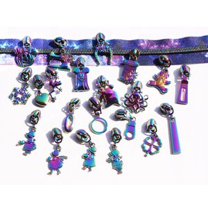 Custom Logo Metal Zipper Puller Slider Rainbow Handbag Jacket Accessory Made Of Zinc Alloy