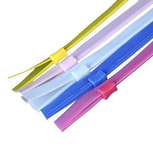 High Quality 2.0m/2.2cm/2.4cm Transparent PP Toothless Zipper PE Plastic PVC Plastic Zipper