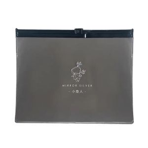 Custom Clear Black Plastic Packaging Zipper Bags T Shirt Swimwear Zip Lock PVC Clothing Bags with Logo