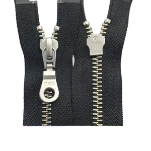 Eighteen Lengths for YKK No. 5 Brass Metal Zipper White Copper Open Black 35CM-120CM Coat Lockable Zipper for Garments