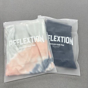 Custom Printed Logo Tshirt Ziplock Bags for Clothes Clear Poly Zipper Slider Clothing Bag Eco Plastic Swimwear Bag Packaging