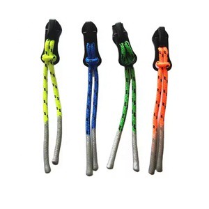 PVC Silicone Glue With Colorful Rope Cord String Nylon Waterproof Zipper Slider Puller Head Pull for Sports Wear Garment