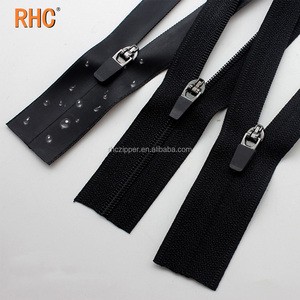 Zipper Factory Invisible Twisted Nylon Black Rubber Slider 3# Reverse Waterproof Nylon Zippers for Jersey Cycling Zipper