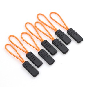 Custom Logo Charms Rubber Zippers Pulls Fancy Three-layer Colored Glossy Handle Zipper Puller Personalized Pvc Zipper Pull Rope