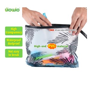 UIOWIO High Quality Customizable Fashionable Portable Waterproof PVC Pouch Bags with Zipper Sliders for Eye Cream