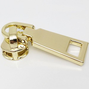 Custom Logo Puller Zipper #5 Sliders New Design Gold Metal Zipper for Bags OEM Available
