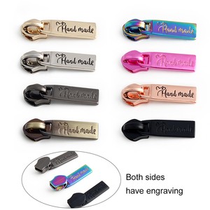Nolvo World Factory Wholesale 5# Nylon Zip Sliders Custom logo Puller Zipper for Bags Zipper Puller