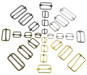 Alloy Metal Rectangle Buckles With Tri-Glides Wire-Formed Roller Pin Strap Slider Adjuster For Comfortable Fit