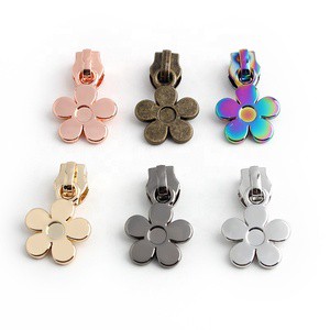 Flower Shape Zipper Pulls - Metal Zipper Puller for Nylon Zippers, DIY Bag Making, Garment Hardware Wholesale