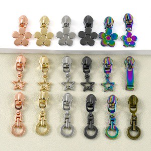 Meetee ZT199-12 5# Bag Repair Kit DIY Garment Sewing Accessories Luggage Handbag Zips Head Nylon Zippers Puller Zipper Sliders