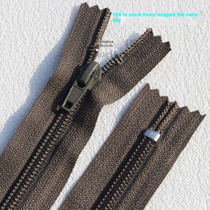 YKK5 Fine Teeth Nylon Closed Tail Zipper for School Uniform Sports Trouser & Dress Pocket Black White Eco-Friendly for Garments