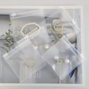 Clear Frosted PE Eva Jewelry Bag Slider Zipper Protective Ziplock Packaging Necklaces Rings Customizable Print Logo