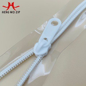 HW Soft Transparent PVC #3 Zipper Roll for Zipper Bags Colorful Plastic White PVC Zipper #5