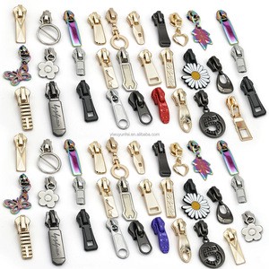 Factory Direct Sales 5# Zinc Alloy Non Lock General Zipper Pull Slider for Luggage