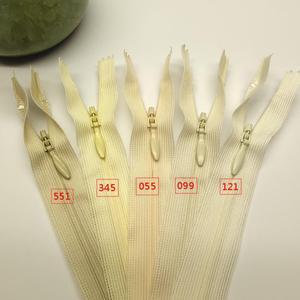 For YKK No. 2 24 Inch Genuine Spot Nylon Silk Edge Invisible Water Drop Head Zipper Open-End Zipper for Wedding Evening Dress