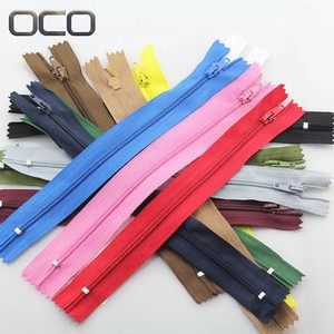 OCO Factory Wholesale Sale Colorful Zipper 3# Nylon Zipper Closed End Automatic Lock Zipper for Clothes Accessories