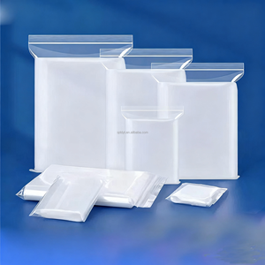 Clear Reclosable LDPE Grip Seal Slider Zipper Package Plastic Bag Single Zip Lock Packing Bags for Food Packaging