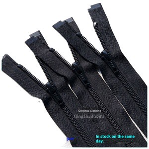 YKK5 Open Tail Nylon Zipper Single Open Zipper for Garments Plastic Material Stock Product