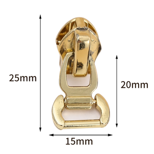 Durable Metal Zipper Slider 5# Non Lock Double Hook Design Antique Brass/Gunmetal Zipper Puller for Garment/Shoes