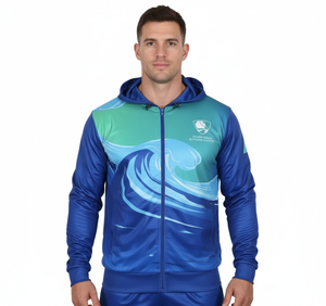 Custom Designed Men's Polyester Zipper Hooded Quick Dry Anti-UV Winter Long Sleeve Print Fleece Shirt