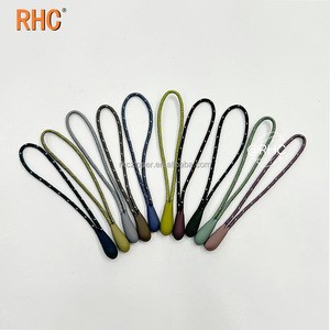 Premium Customizable Outdoor Gear Accessory Durable Silicone Zipper Pull Cord Adjustable Fastener High-End Drawstring Sliders