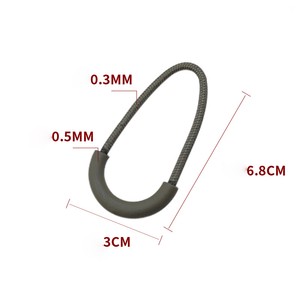 Custom Eco-Friendly Silicone Zipper Puller with Long Chain PVC Slider and Rubber Zipper Head for Sports Clothing