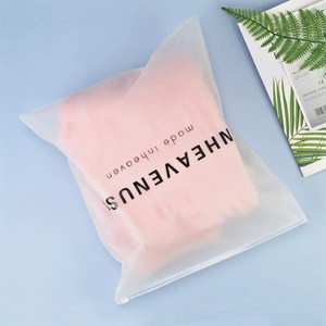 Custom Clothing Zipper Plastic Slider Frosted Ziplock Bag for Clothes