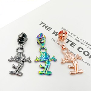 Custom Zipper Slider Hot Sale #5 Non Lock Nylon Zipper Puller for Garments and Schoolbags